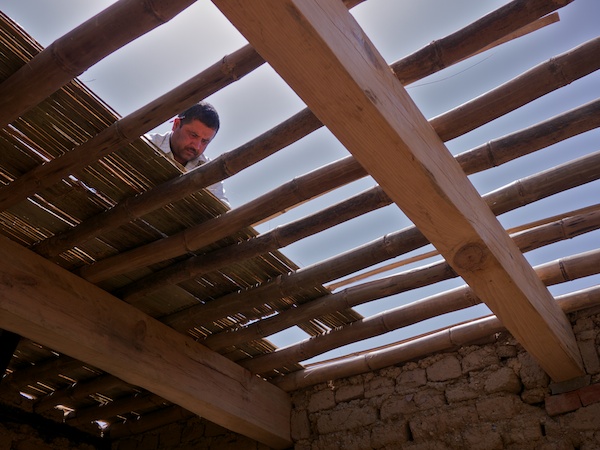 Laying the Bamboo Roof