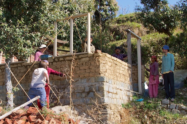 Building Adobe Cottage Walls