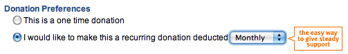 recurring donations